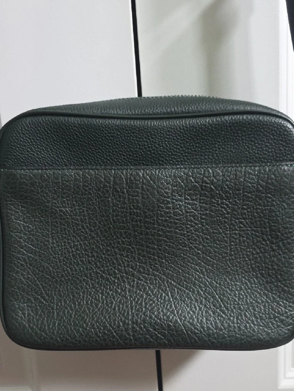Coach Hudson Forest Green Leather & Suede Crossbody Messenger
